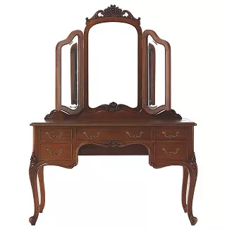 Dressing table with mirrored back