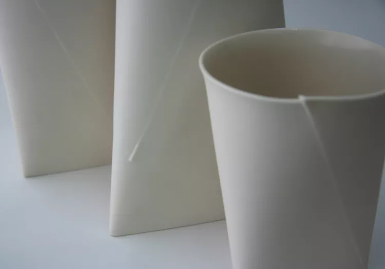 Large Folded A Vases, detail