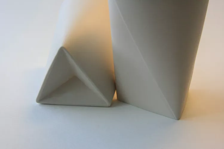 Large Folded A Vases, foot