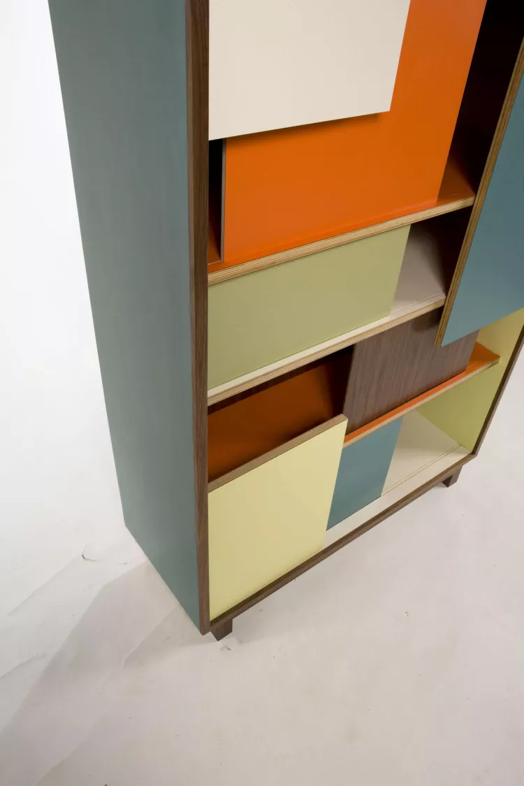 Block Party Bookcase, Hello Color - detail