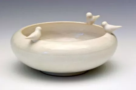 Bird bowl white