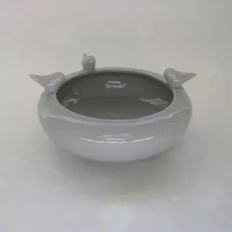 Bird bowl on grey