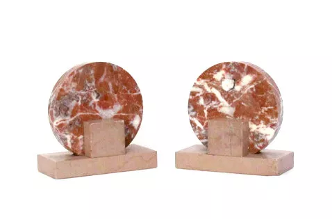 brown sand marble 1950s bookends on Etsy