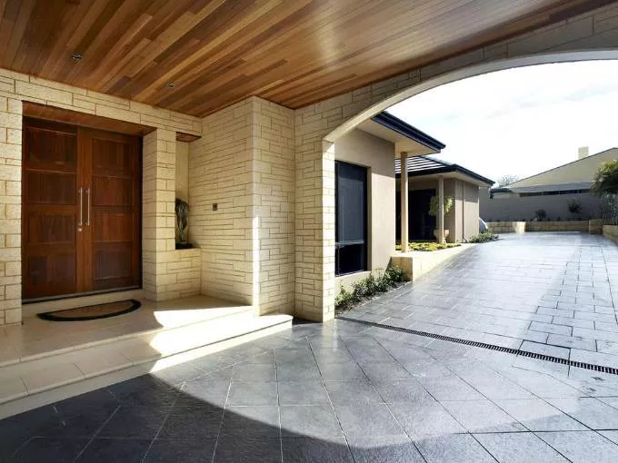 charcoal block paving in driveway design