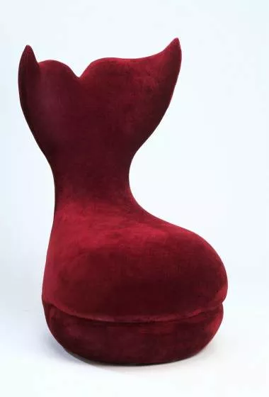 Hubert le Gall, red whale lounge chair